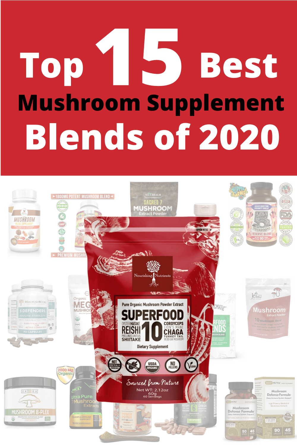 Best Organic Mushroom Supplements (Blends) Brands Reviews