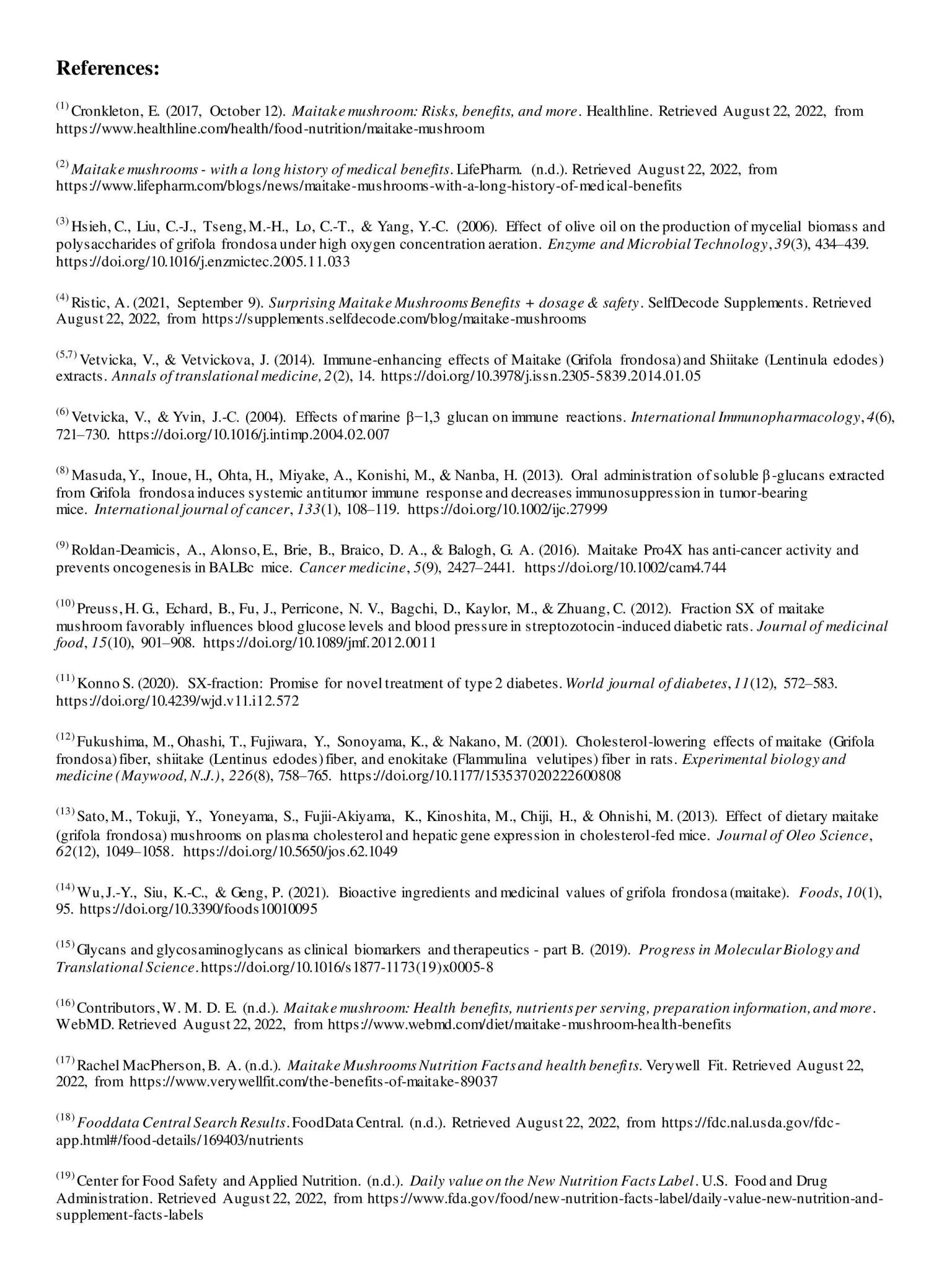 Maitake Mushroom Health Benefits & Nutrition Facts