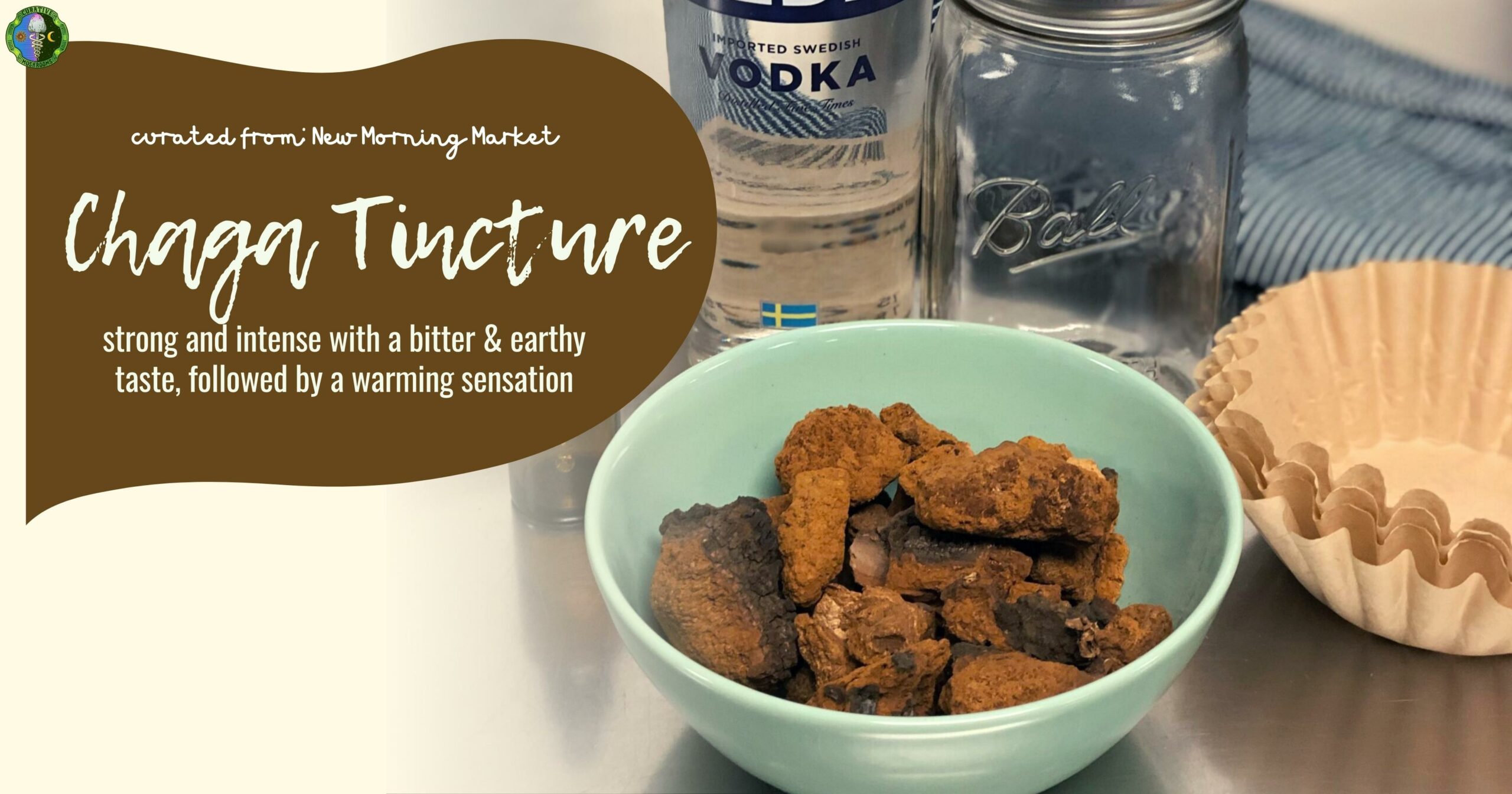 Chaga Tincture strong and intense with a bitter and earthy taste, followed by a warming sensation