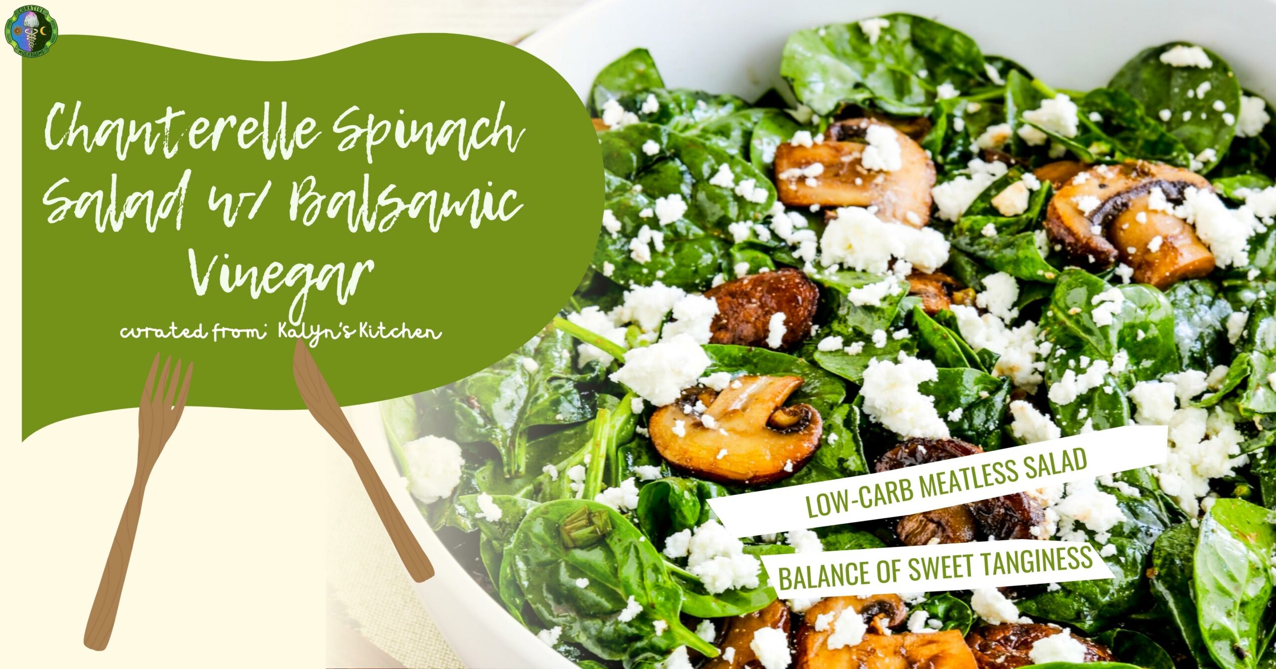 Chanterelle Spinach Salad with Balsamic Vinegar