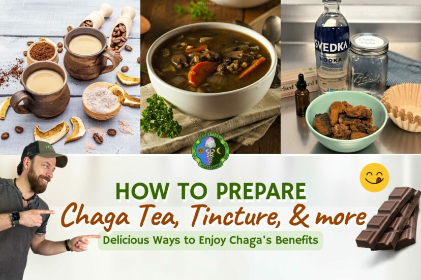 How to Prepare Chaga Tea - Chaga Mushroom Recipes - Delicious Ways to Enjoy Chaga's Health Benefits - Chaga Tincture, Chaga Coffee, Chaga Chocolate, Chaga Soup