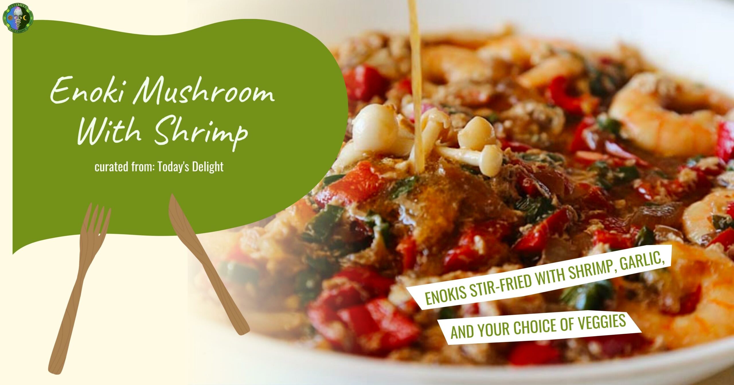 Enoki Mushroom With Shrimp - Easy Delicious Recipe - inspired by Today's Delight