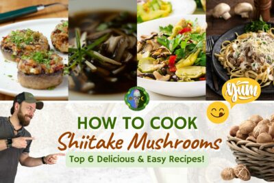 How To Cook Shiitake Mushrooms - Top 6 Best Easy Delicious Shiitake Mushroom Recipes - Saute, Cheese Stuff, Rice, Pasta, Miso Soup
