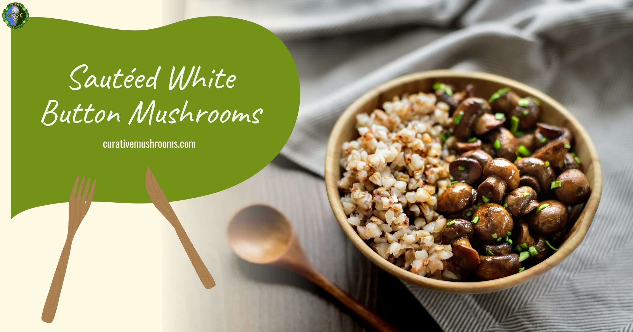 Sautéed White Button Mushrooms with Scallion
